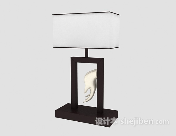 中式风格新中式居家简单台灯3d模型下载