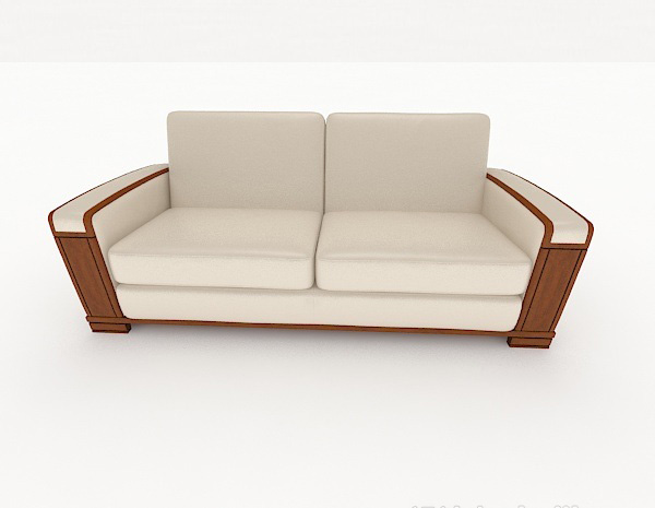中式风格新中式简约双人沙发3d模型下载