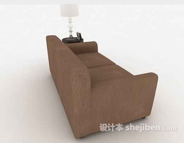 设计本简单欧式双人沙发3d模型下载