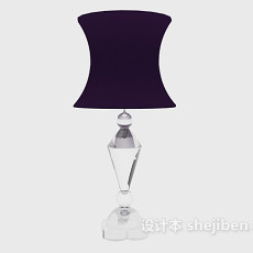 水晶紫色台灯3d模型下载
