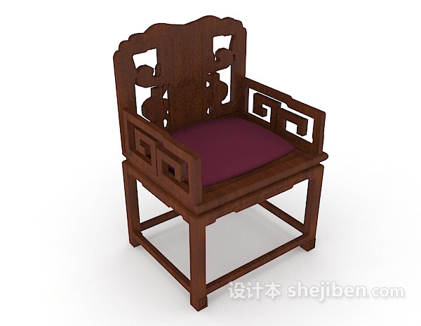 清代家居椅3d模型下载