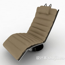 现代简约棕色休闲椅3d模型下载