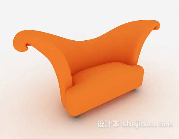 个性简洁单人沙发3d模型下载