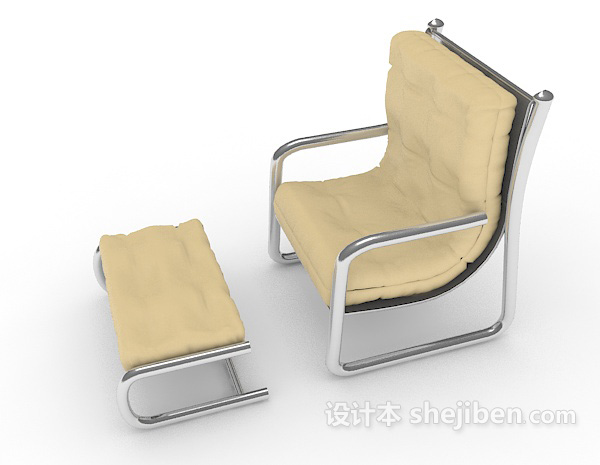 免费单人现代休闲椅3d模型下载