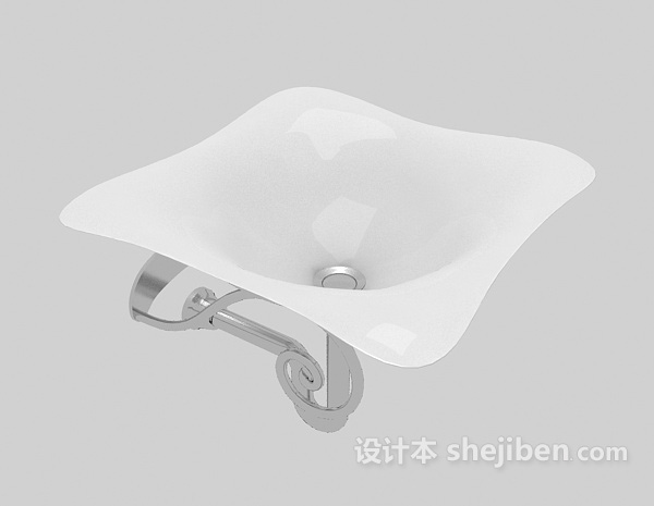 小型洗手池3d模型下载