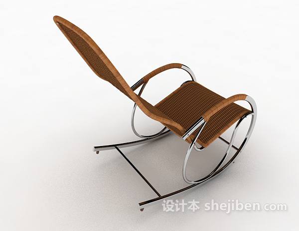 设计本现代简约摇椅3d模型下载