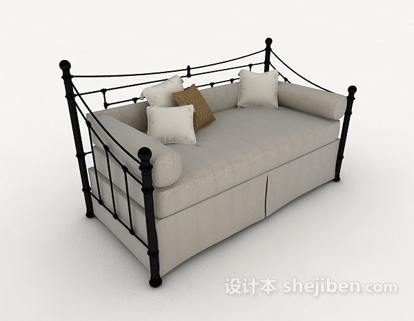 灰色个性沙发3d模型下载