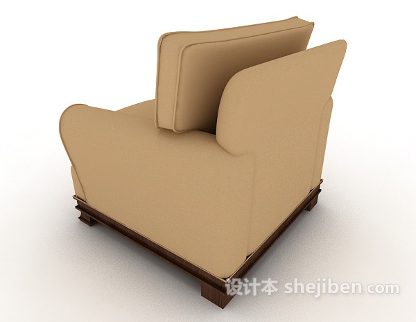 设计本欧式家居单人沙发3d模型下载