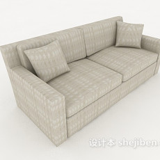 现代灰色居家多人沙发3d模型下载