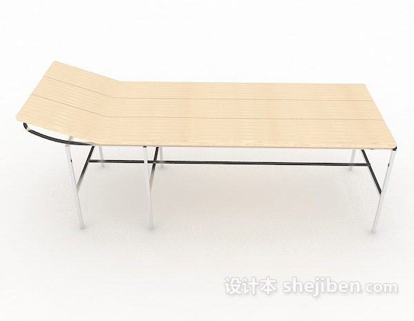 免费简单实木躺椅3d模型下载