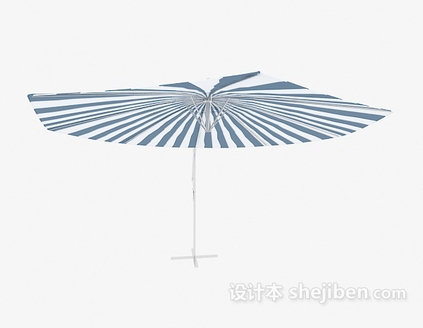 现代风格遮阳沙滩伞3d模型下载