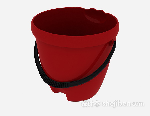 红色油漆桶3d模型下载
