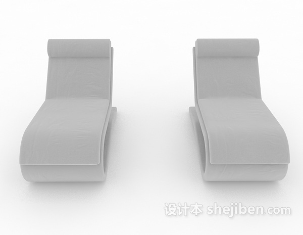 现代风格简单单人休闲椅3d模型下载
