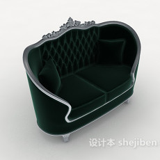 高档欧式双人沙发3d模型下载