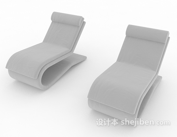 免费简单单人休闲椅3d模型下载