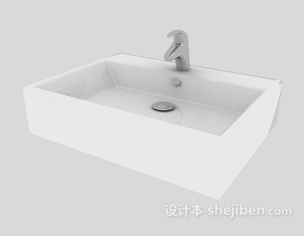 免费简单洗手池3d模型下载