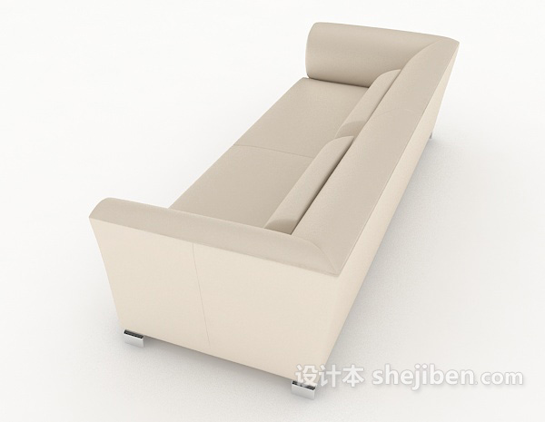 设计本家庭简单多人沙发3d模型下载