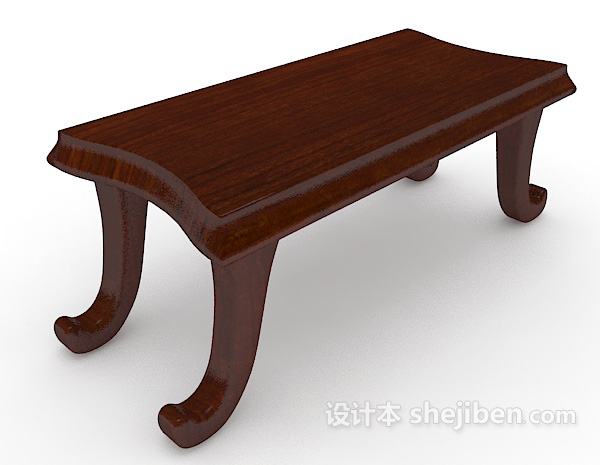 漆面小板凳3d模型下载