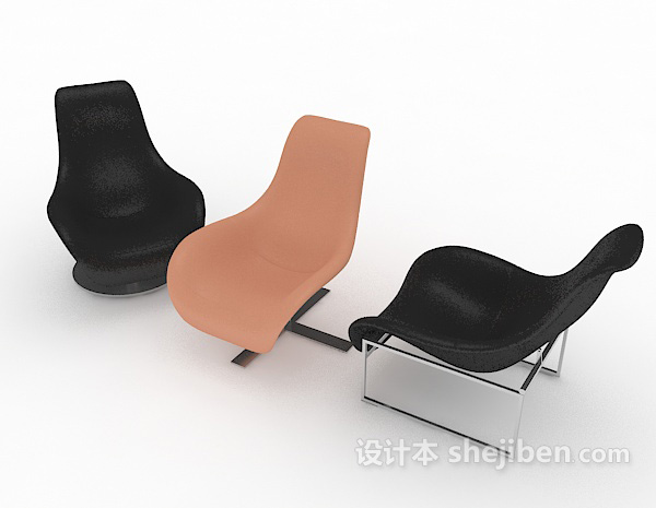 免费现代简单时尚休闲椅3d模型下载