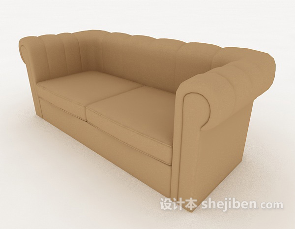 现代家居简约双人沙发3d模型下载