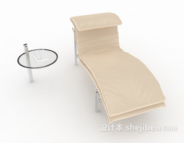 现代风格白色简单休闲椅3d模型下载