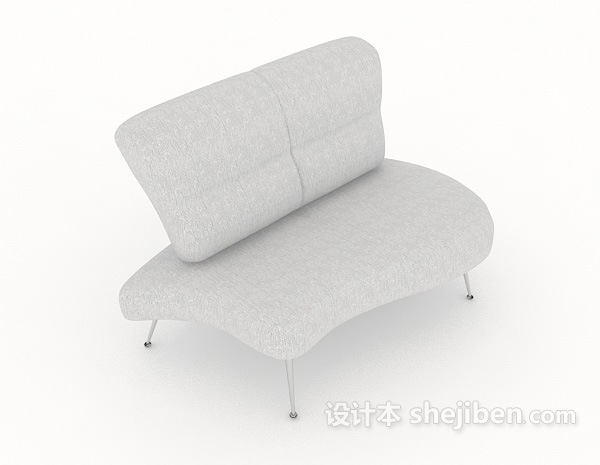 个性简约灰色休闲椅子3d模型下载