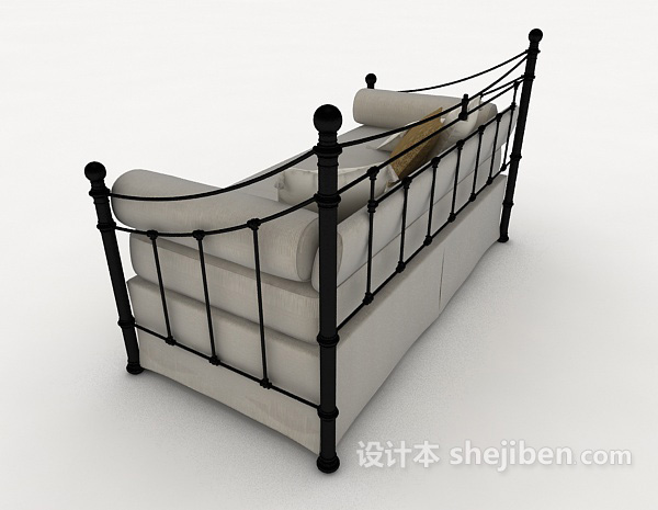 设计本灰色个性沙发3d模型下载