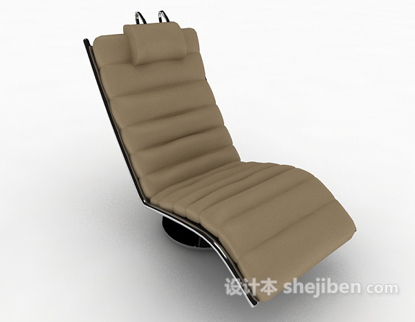 免费现代简约棕色休闲椅3d模型下载