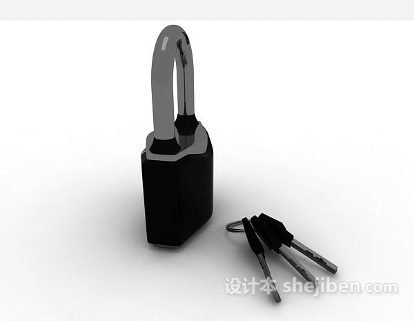 设计本金属门锁3d模型下载
