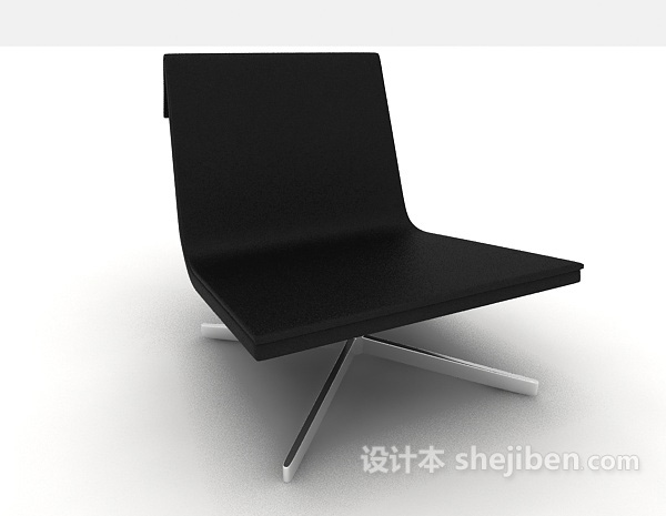 现代风格简单黑色休闲椅子3d模型下载