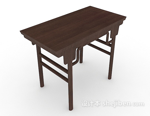 中式家居条案书桌3d模型下载