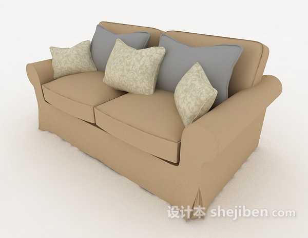 家居双人沙发3d模型下载
