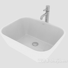 简单居家洗手池3d模型下载
