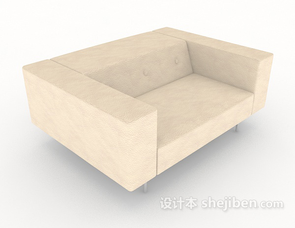现代白色居家沙发3d模型下载