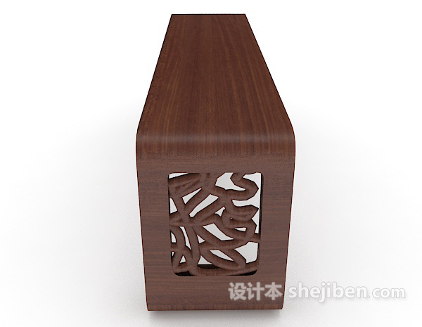 设计本实木中式边桌3d模型下载