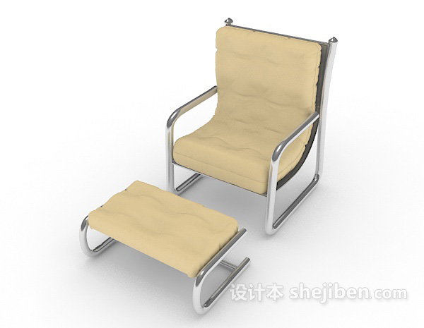 现代风格单人现代休闲椅3d模型下载