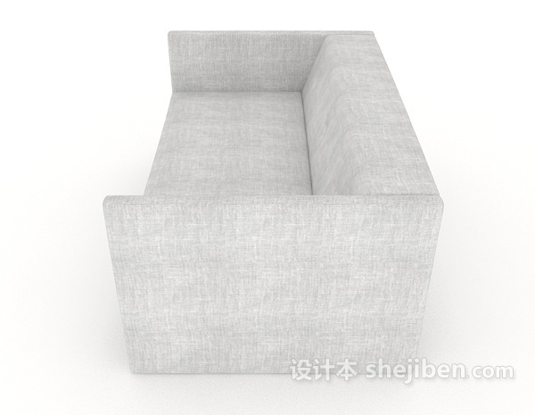 设计本灰色常见多人沙发3d模型下载