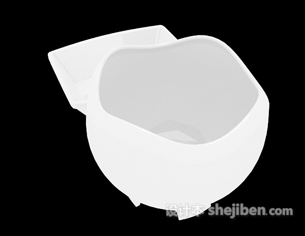 设计本白色陶瓷器皿3d模型下载