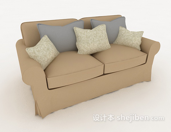 设计本家居双人沙发3d模型下载