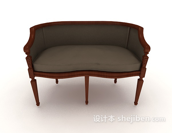 欧式风格精致欧式风格单人沙发3d模型下载