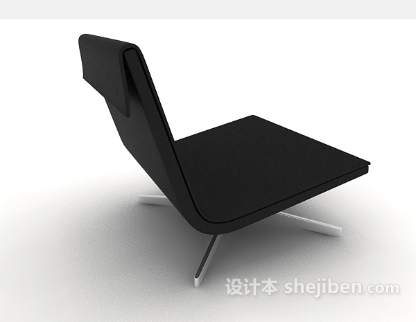 设计本简单黑色休闲椅子3d模型下载