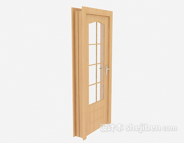 免费简单家居浴室门3d模型下载