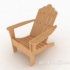 实木简单家居椅3d模型下载