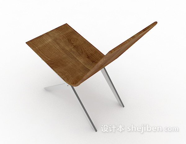 设计本实木现代休闲椅3d模型下载