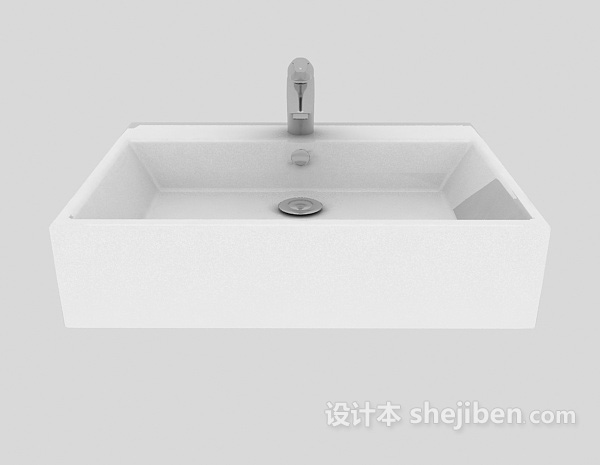 现代风格简单洗手池3d模型下载