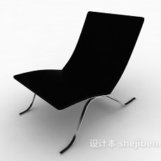 黑色现代居家休闲椅3d模型下载
