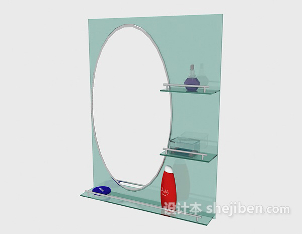 现代简单卫浴镜3d模型下载