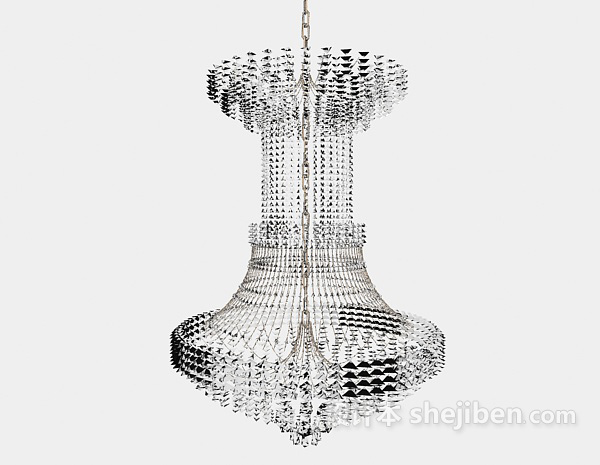 设计本个性设计水晶吊灯3d模型下载