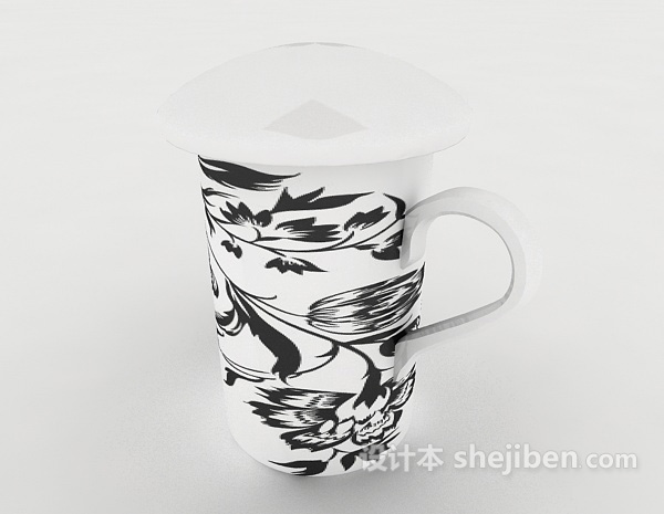 个人陶瓷茶杯3d模型下载