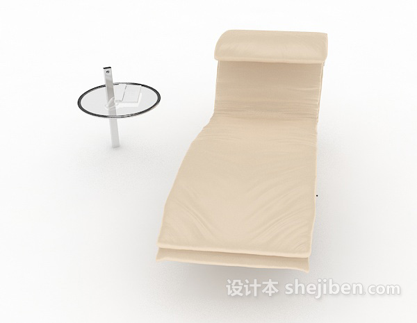 免费白色简单休闲椅3d模型下载